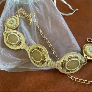 Gold-Tone chain & beaded belt from Chicos